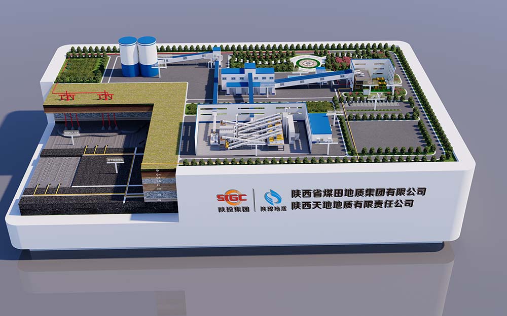 小保当采空区地表沉陷治理技术研究与应用项目模拟沙盘