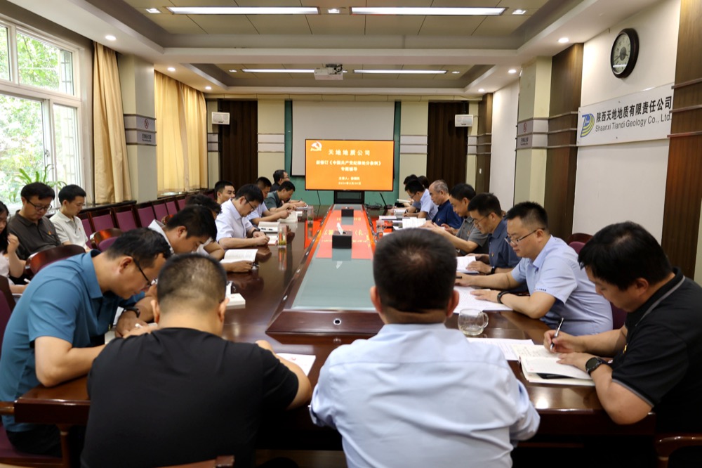 5月30日，天地地质公司纪委书记讲授《中国共产党纪律处分条例》专题辅导党课。（张嘉淇）.jpg